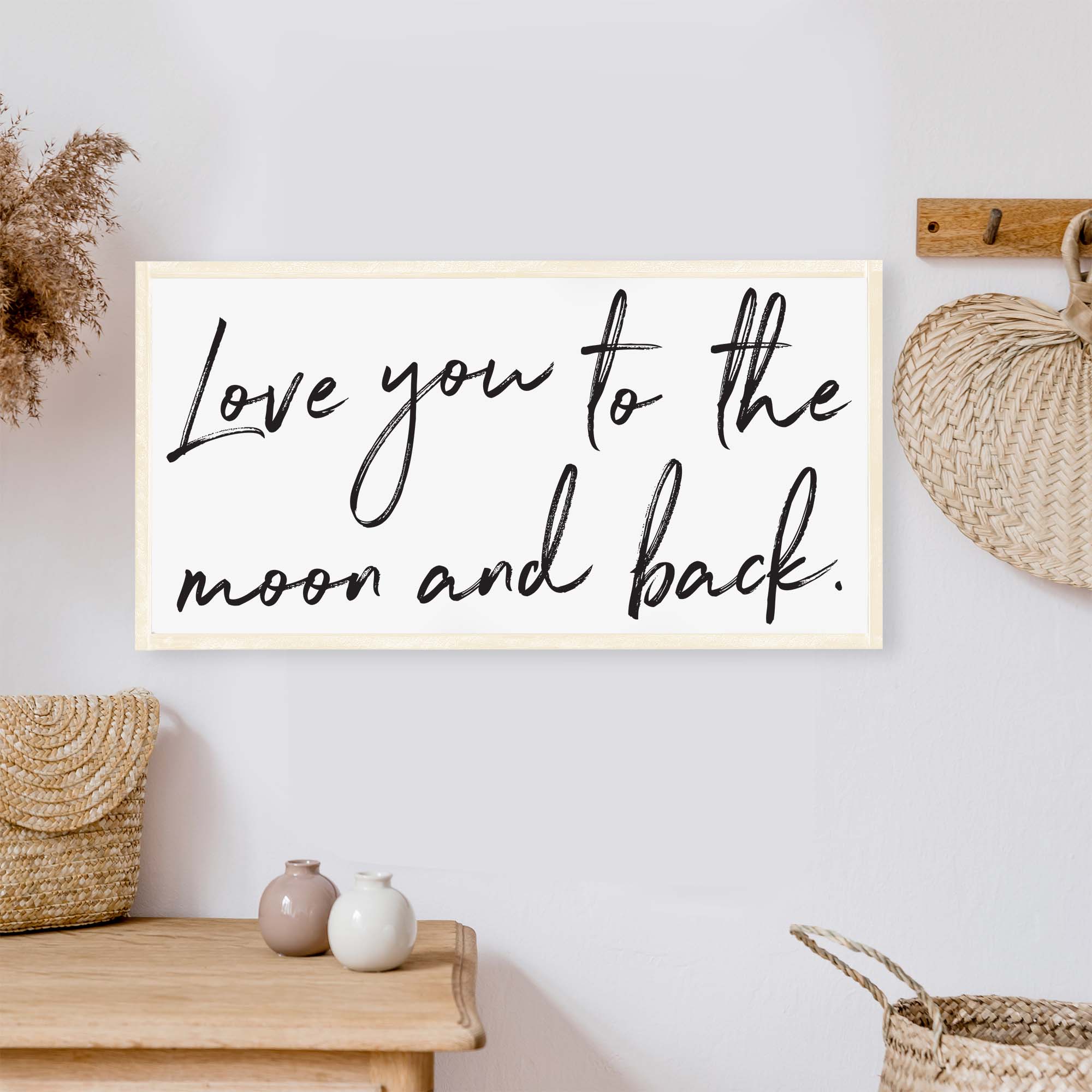 Love You To The Moon And Back #2 Wood Sign