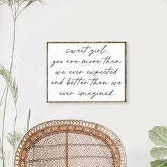 sweet girl wood sign