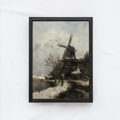 Vintage Print Framed | Dutch Windmill A01