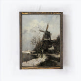 Vintage Print Framed | Dutch Windmill A01