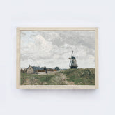 Vintage Art Print | Dutch Windmill A02