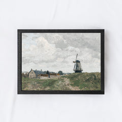 Vintage Art Print | Dutch Windmill A02
