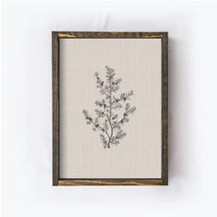 Vintage Print Framed | Floral Branch Print A107