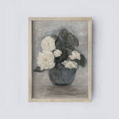 Vintage Print Framed | Flower Vase Painting A112