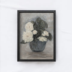 Vintage Print Framed | Flower Vase Painting A112