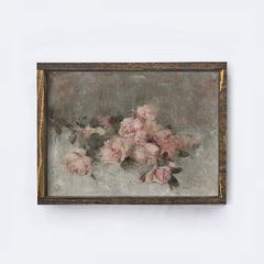 Vintage Print Framed | Pink Rose Study A115