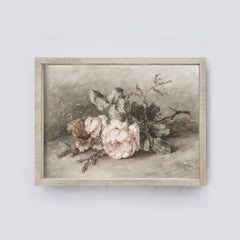 Vintage Print Framed | Flower Bundle A117
