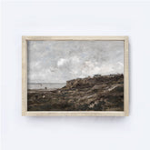 Vintage Print Framed | Landscape Sea Painting A128