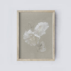 Vintage Print Framed | Flower Sketch A130