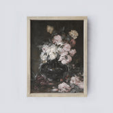 Vintage Wood Sign | Dark Florals Painting A132