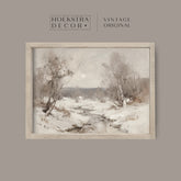 Vintage Winter Painting Art | A244