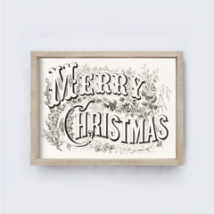 Merry Christmas Vintage Typography A256