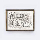 Merry Christmas Vintage Typography A256
