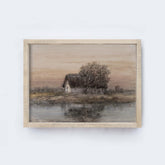 Vintage Art Print | Cottage By The Water A283