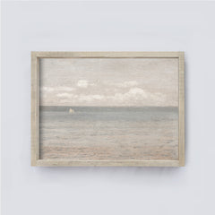 Vintage Coastal Seaside Framed Art A307