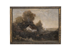 Vintage Landscape Art Cottage Framed A310