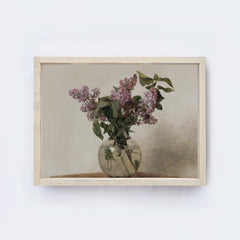 Vintage Lilac Painting | Floral Vintage Framed Art A311