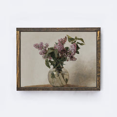 Vintage Lilac Painting | Floral Vintage Framed Art A311