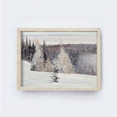 Vintage Print Framed | Winter Trees A85