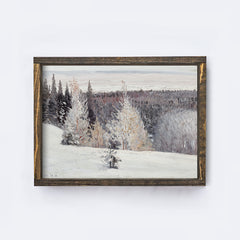 Vintage Print Framed | Winter Trees A85