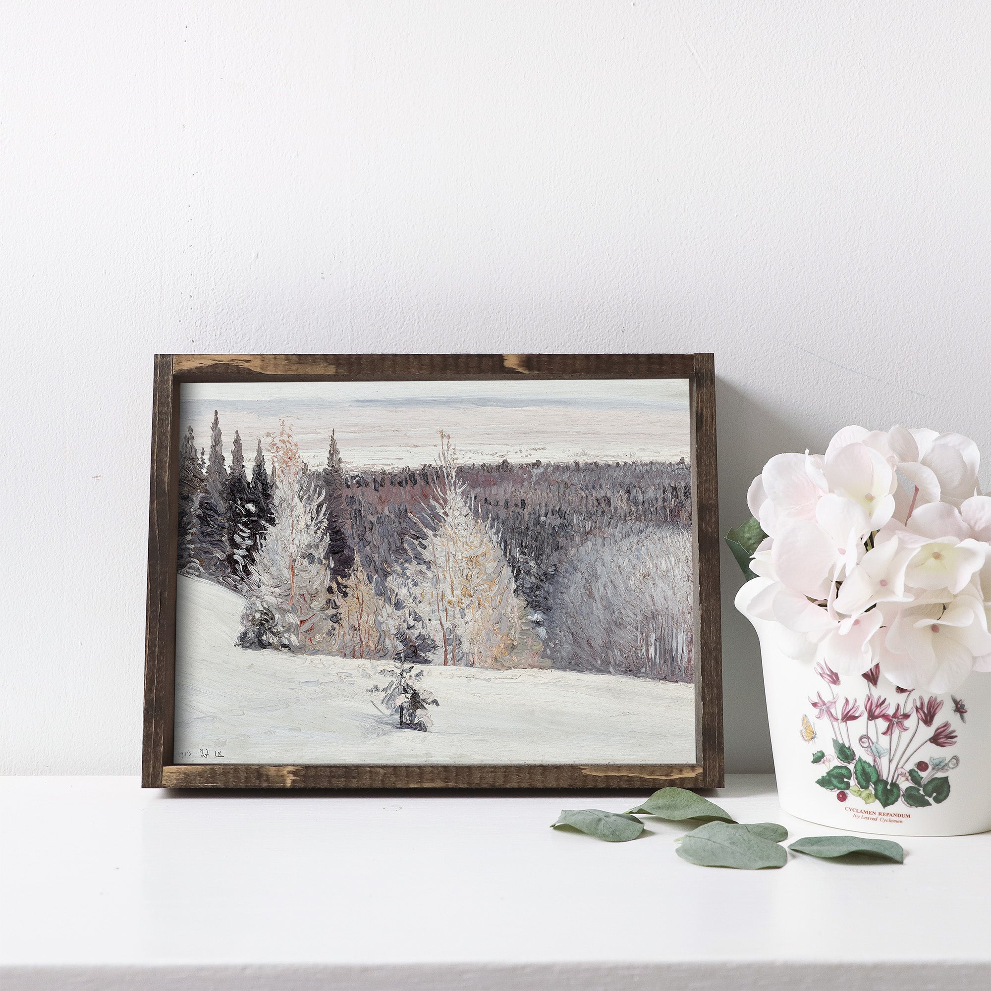 Vintage Print Framed | Winter Trees A85