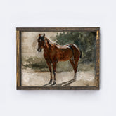 Vintage Print Framed | Horse Painting A96