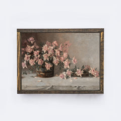 Vintage Art Framed | Bucket Of Roses A03