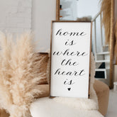 Home Is Where The Heart Is Wood Sign