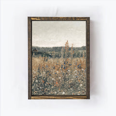 Vintage Wildflower Field Painting A32