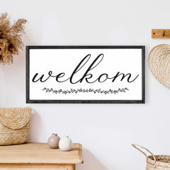 Welkom Wood Sign