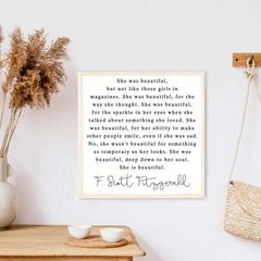 She Was Beautiful Wood Sign