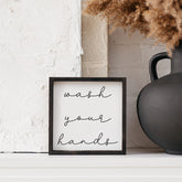 Wash Your Hands #2 Wood Sign