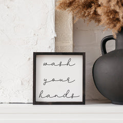 Wash Your Hands #2 Wood Sign