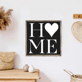 Home and Heart Wood Sign
