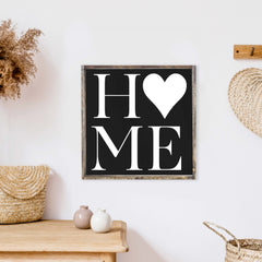 Home and Heart Wood Sign