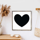 Black Heart #2 Wood Sign