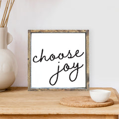 Choose Joy Wood Sign