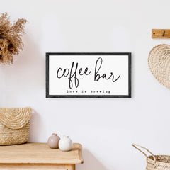 Coffee Bar Wood Sign