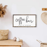Coffee Bar Wood Sign
