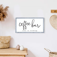 Coffee Bar Wood Sign