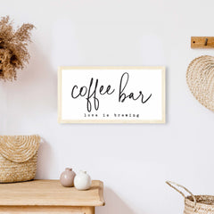 Coffee Bar Wood Sign