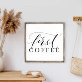 coffee wood sign
