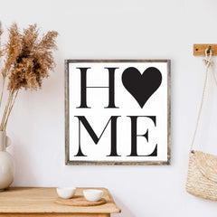 Home and Heart Wood Sign