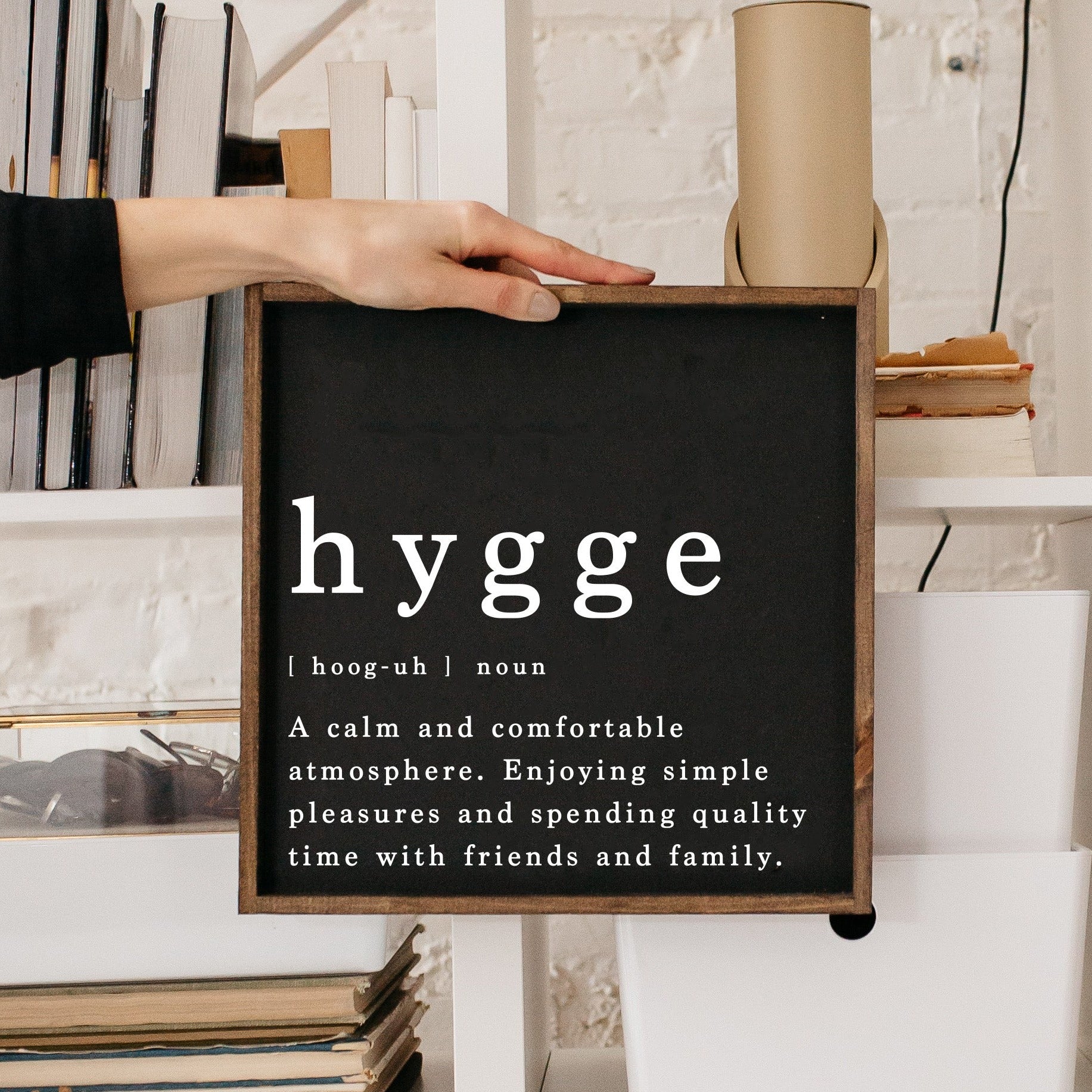 Hygge Definition Wood Sign – Hoekstra Decor