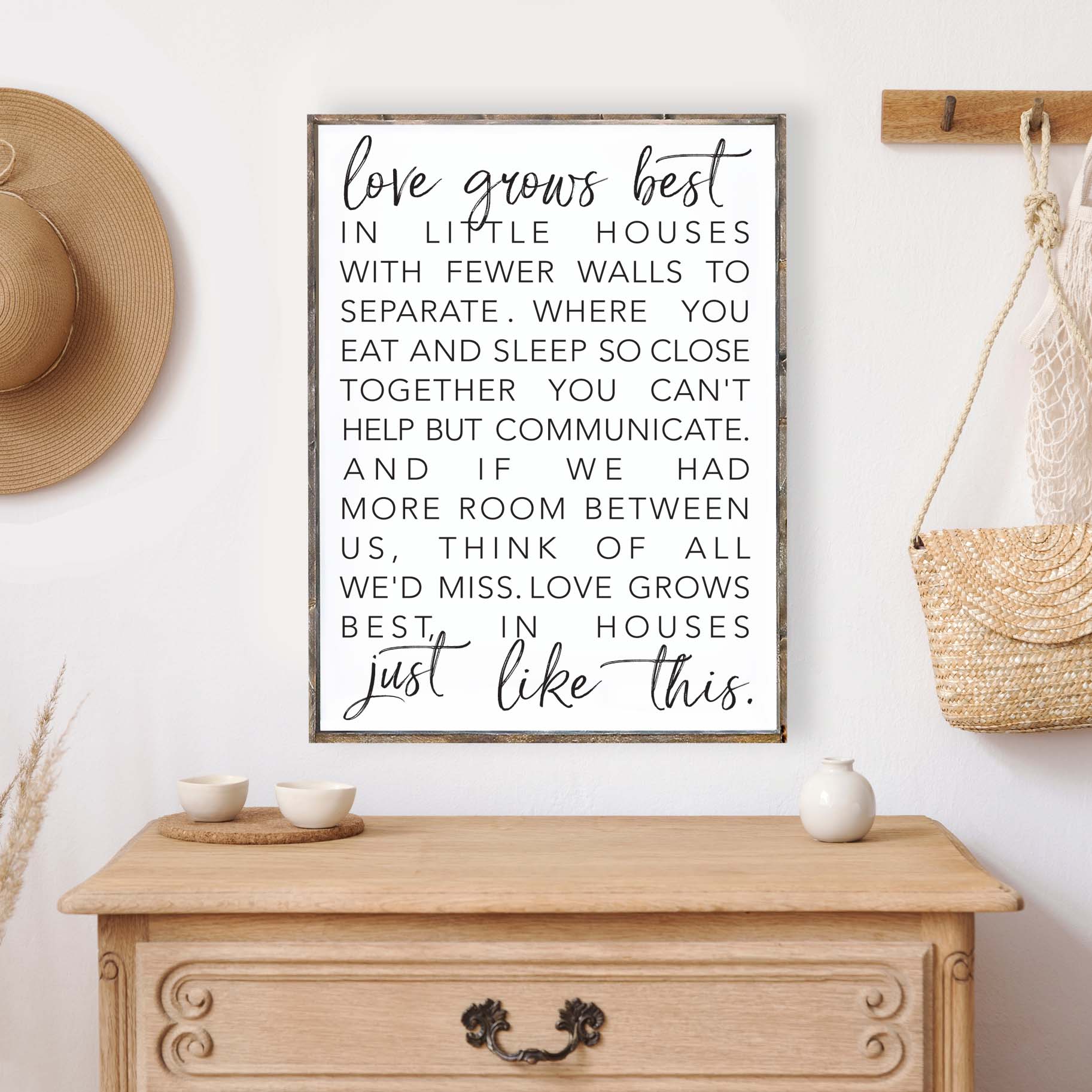 love grows best wood sign, hoekstra decor, wholesale wood signs canada