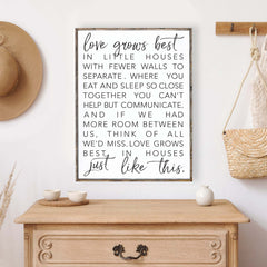 love grows best wood sign, hoekstra decor, wholesale wood signs canada