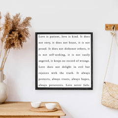 Love Is Patient Love Is Kind Wood Sign