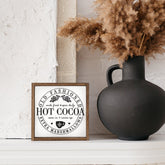 hot cocoa christmas wood sign