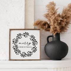 Merry Christmas Wood Sign