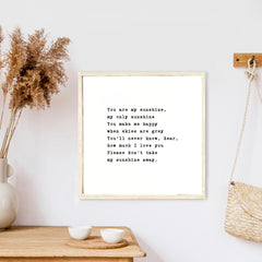 You Are My Sunshine Wood Sign